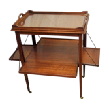 Rolling tea table with its glass tray