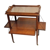 Rolling tea table with its glass tray