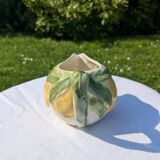 Pot à lait en barbotine motif citrons