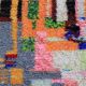 Modern multicolor boujad berber moroccan rug