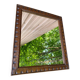 Wall mirror in carved solid wood, Henri II style, 52x45cm.