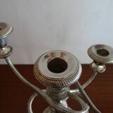 Chandelier 5 burners vintage silver metal