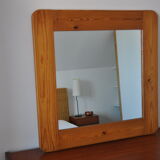 Miroir en bois années 70 pin