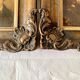 Pair of old carved wooden and plaster frames