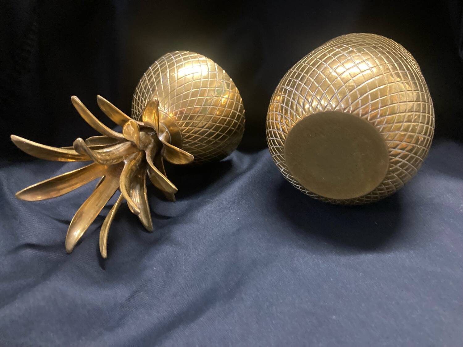 Pineapple brass ice bucket