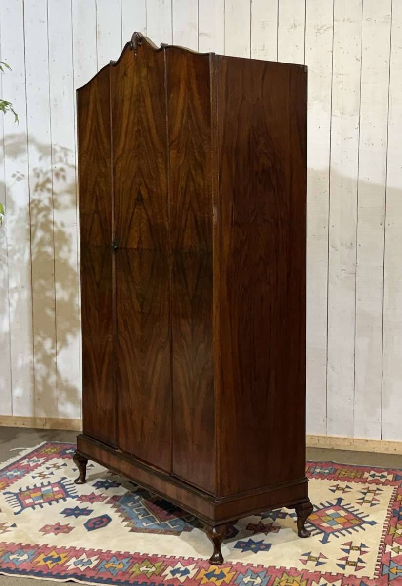 English wardrobe from the 1930s in walnut.