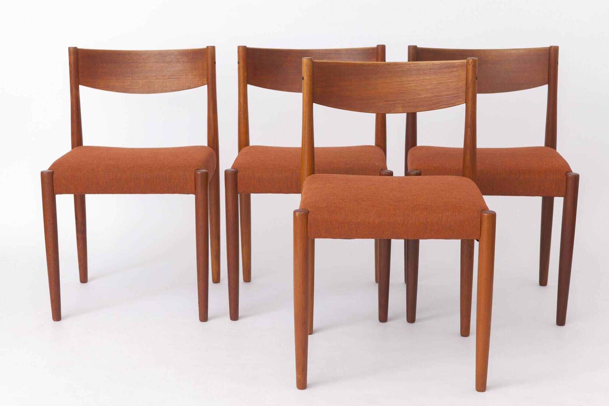 Set of 4 Poul M. Volther Teak Dining Chairs for Frem Røjle, 1960s Vintage