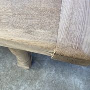 Large dining table monastery style raw natural oak
