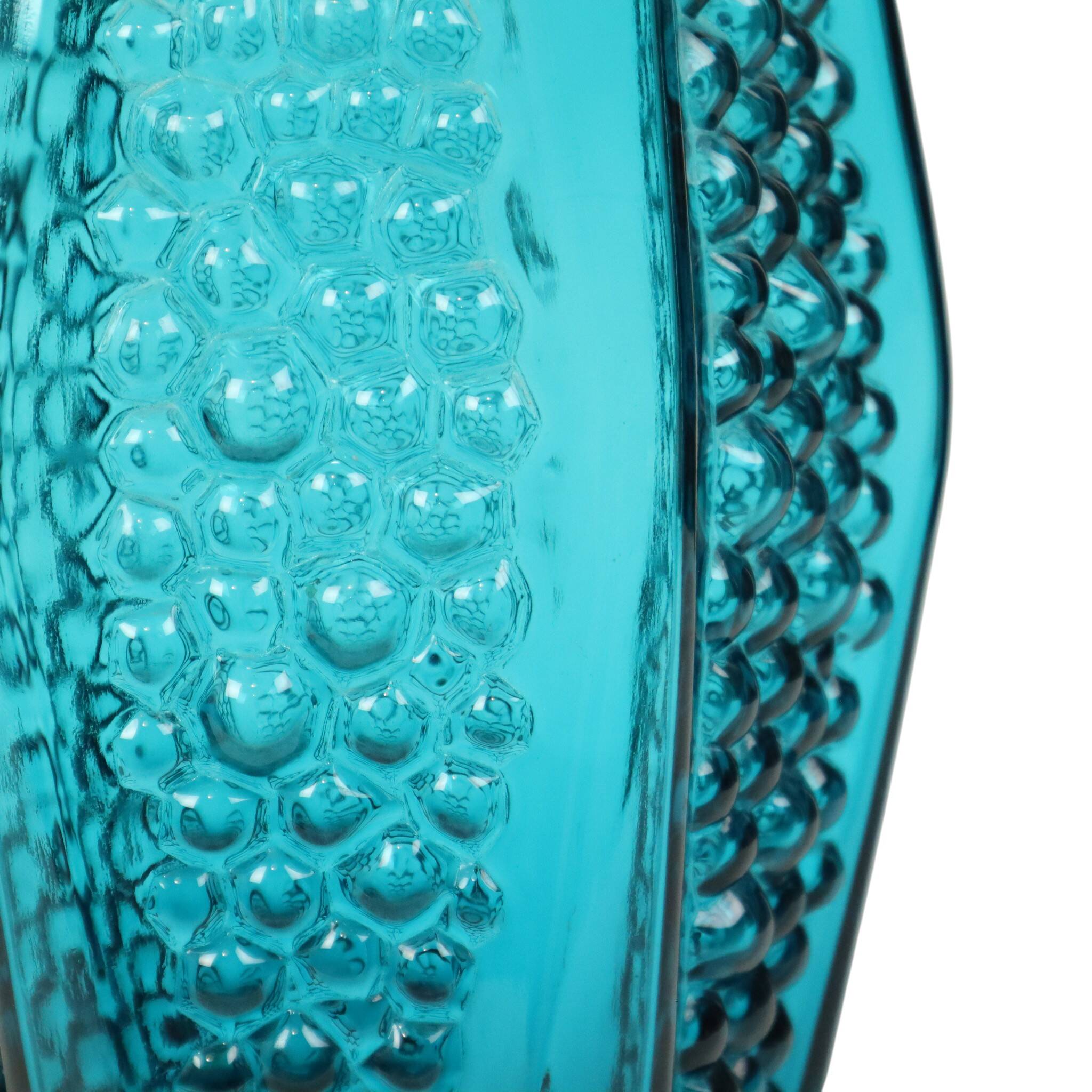 Vase à bulles vintage design bleu Stolle Nieman 1970