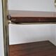 Bedside design in wood and gold metal 50s/60s
