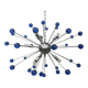 Blue “star” murano glass oval sputnik chandelier