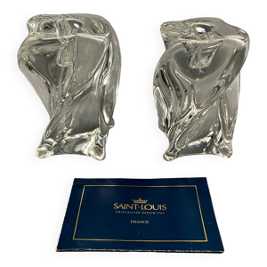 Paire de bougeoirs saint