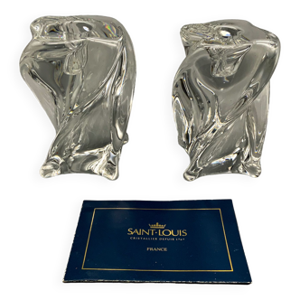 Saint Louis pair of candle holders
