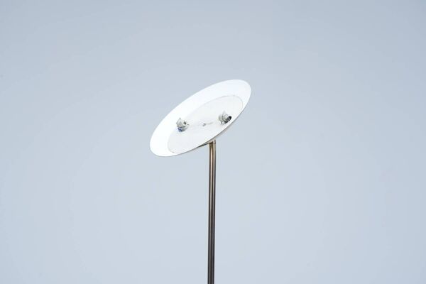 Lampadaire téléscopioque marbre et laiton circa 1980