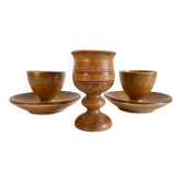 VINTAGE Ceramic and Wood COQUETIERS