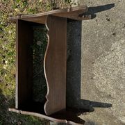 Small magazine rack / accent furniture in dark oak, late 19th century.