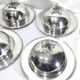 Set of silver-plated serving dishes and bells