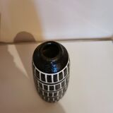 Vintage black and white ceramic vase