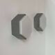 Pair of vintage opaline and metal wall lights, Raak Holland 1970