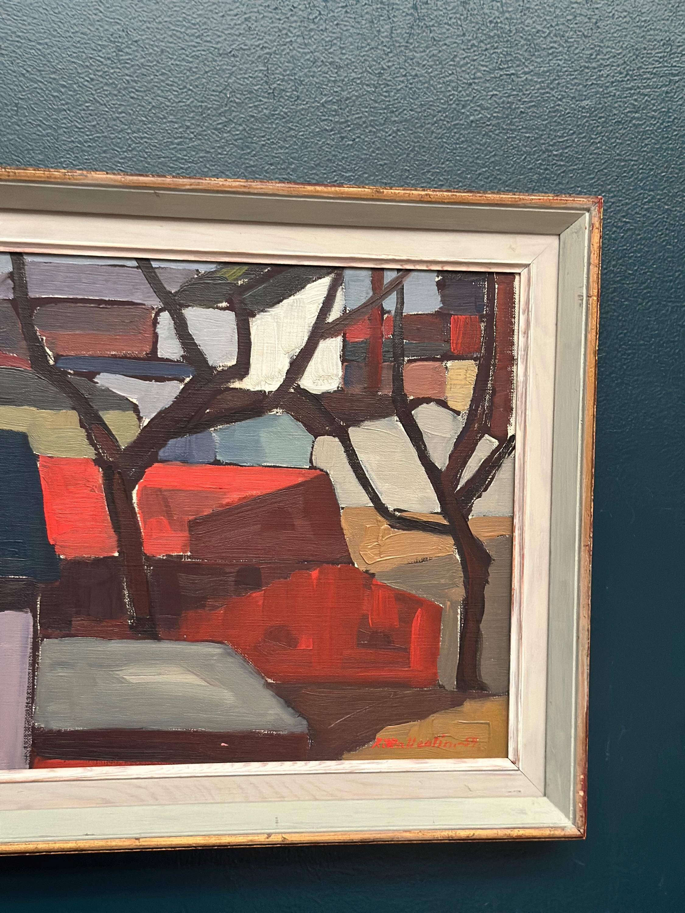 Original Swedish Oil on Canvas – “I stadens utkant Kalmar ” by Raymond Wall
