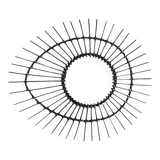 Free-form rattan mirror