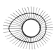 Free-form rattan mirror