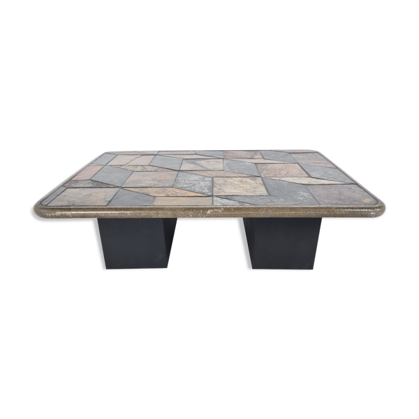 Table basse brutaliste, années 1970