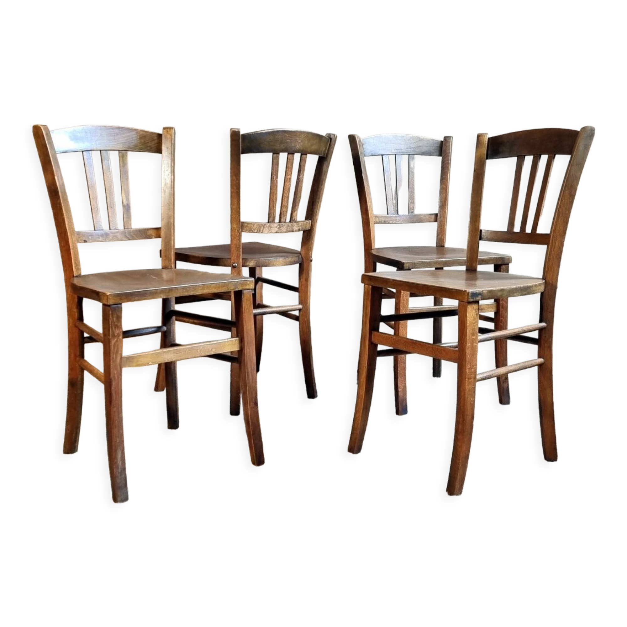 4 country bistro chairs 40s