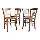 4 chaises bistrot de campagne années 40