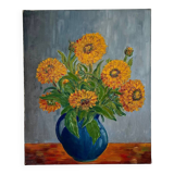 Huile sur toile nature morte