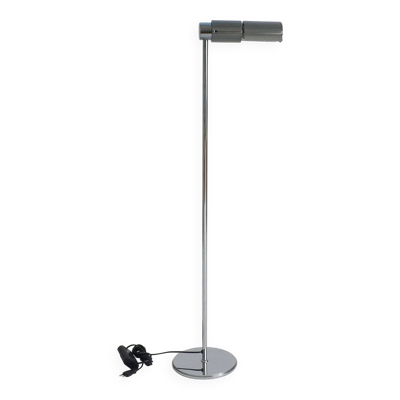 Lampe sur pied Haloprofil 878HR par Viktor Frauenknecht pour Swiss Lamps en argent.