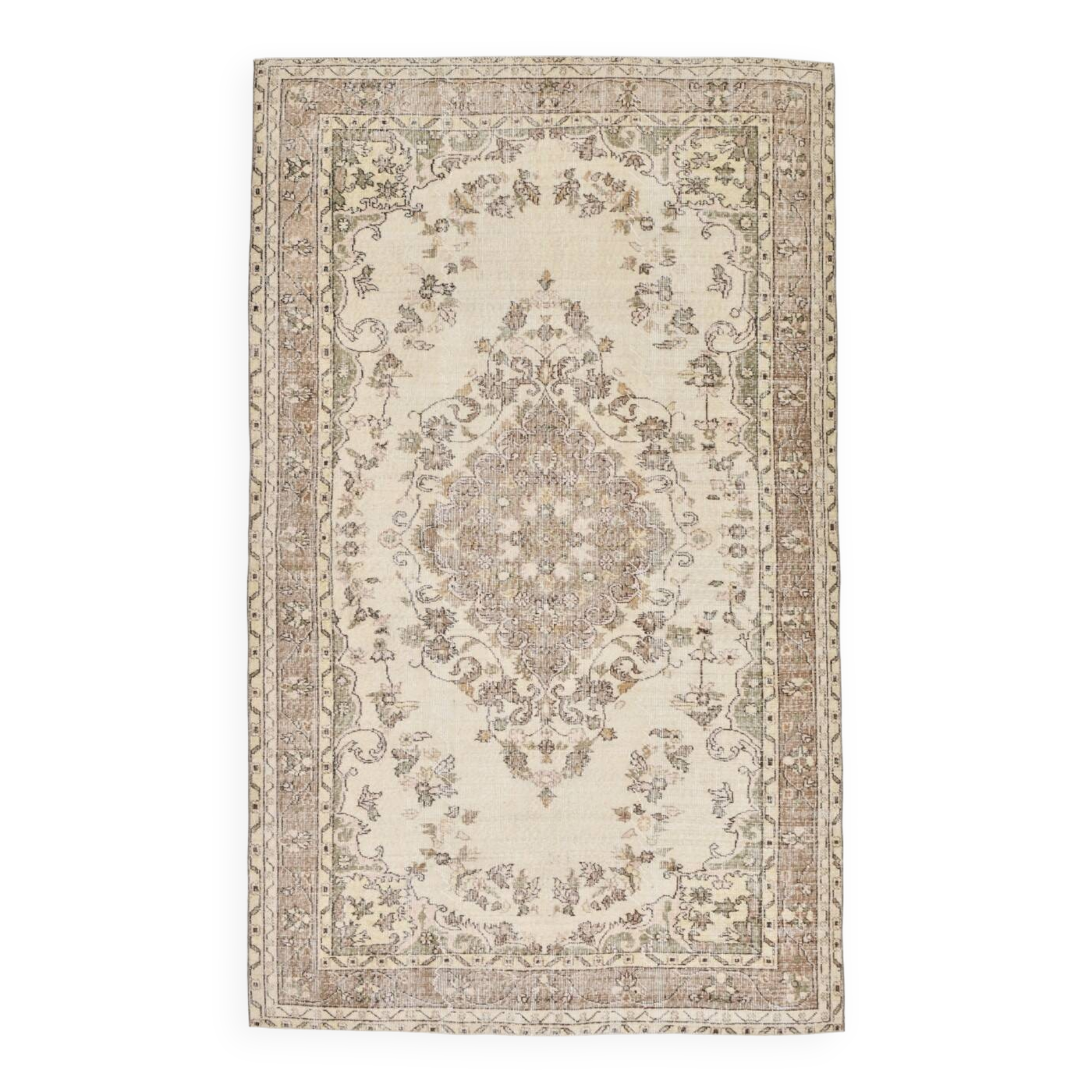 6x9 Vintage Large Bohemian Rug, 1970s Vintage Rug, 173x282 Cm