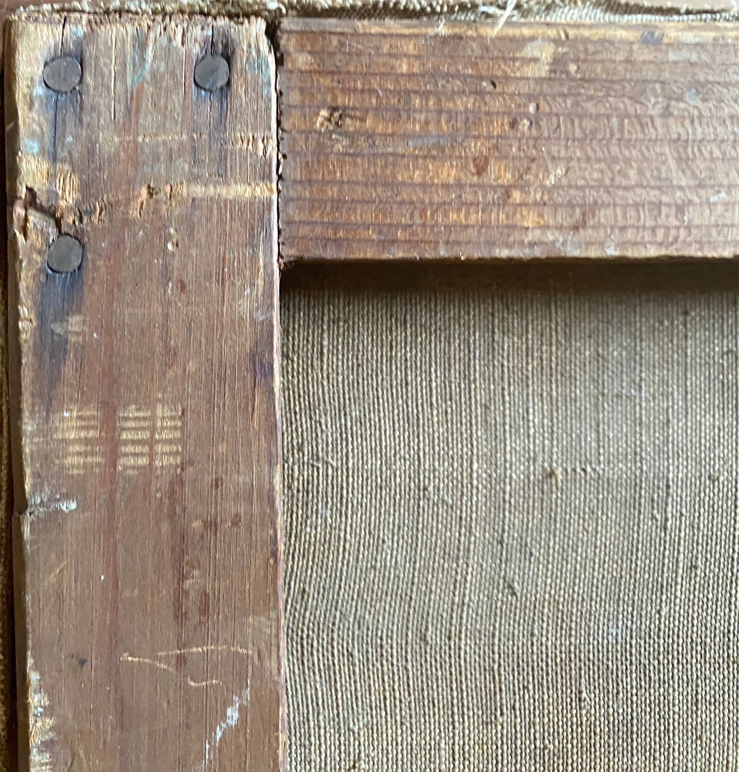 Tableau "Baysage animé au pêcheur" HST signée Martinet XIX°