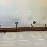 Old coat rack green balls wood metal