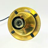 Large Mid-Century Smoked Air-Bubbled Glass Ball Pendant/Ceiling Light From Limburg, Germany, 1970s