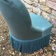 Fauteuil crapaud velours bleu