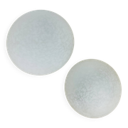 Pair of speckled glass ball wall lights from Vianne, half sphere