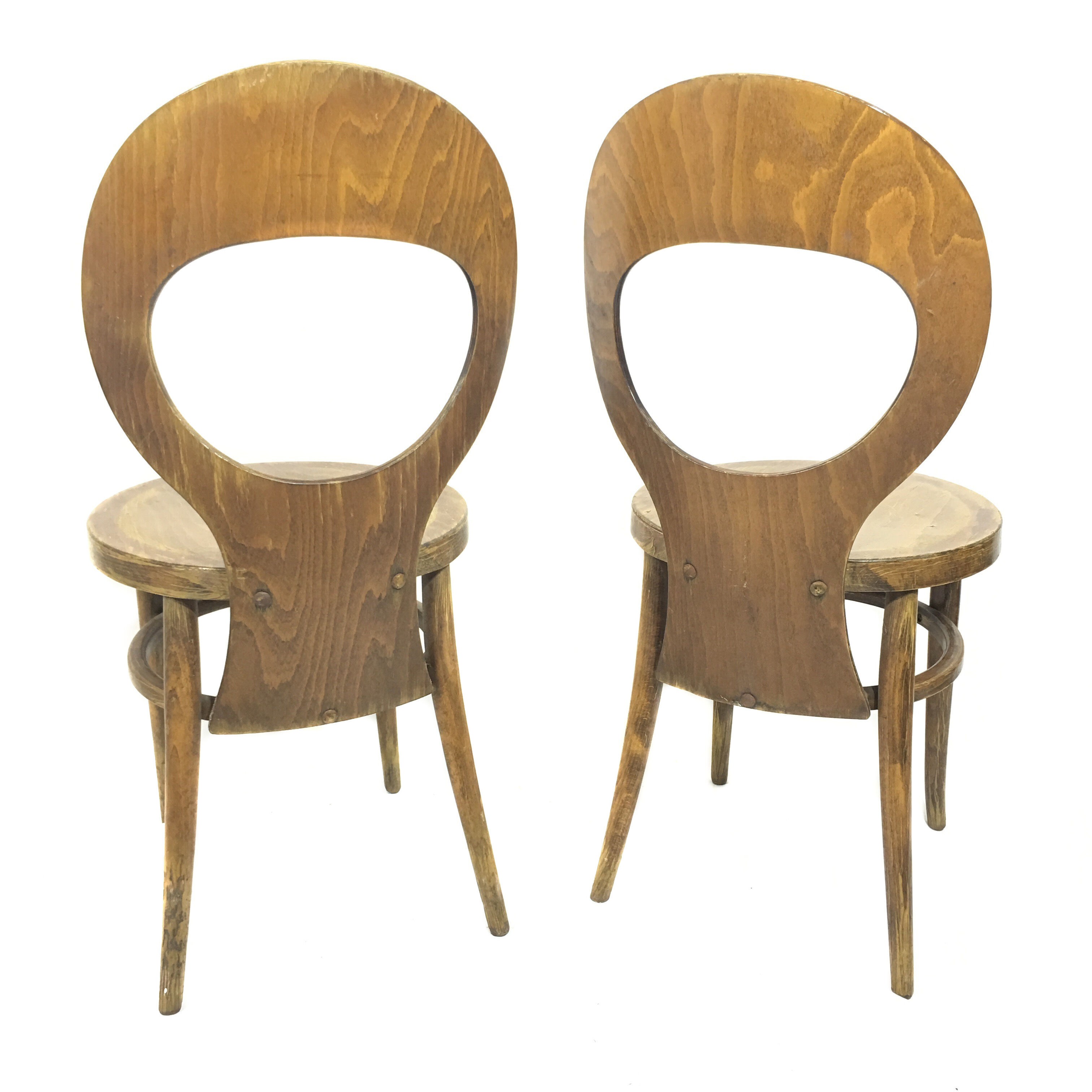 Paire de chaises Baumann modèle Mouette