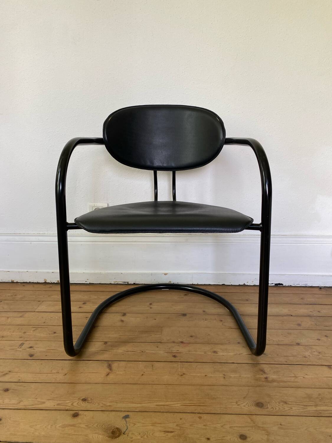 4 Effezeta chairs Italy tubular mid century vintage design 1980