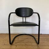 4 Effezeta chairs Italy tubular mid century vintage design 1980