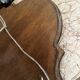 Antique gilded wooden mirror called gendarme hat h 64 / l 43.5 cm