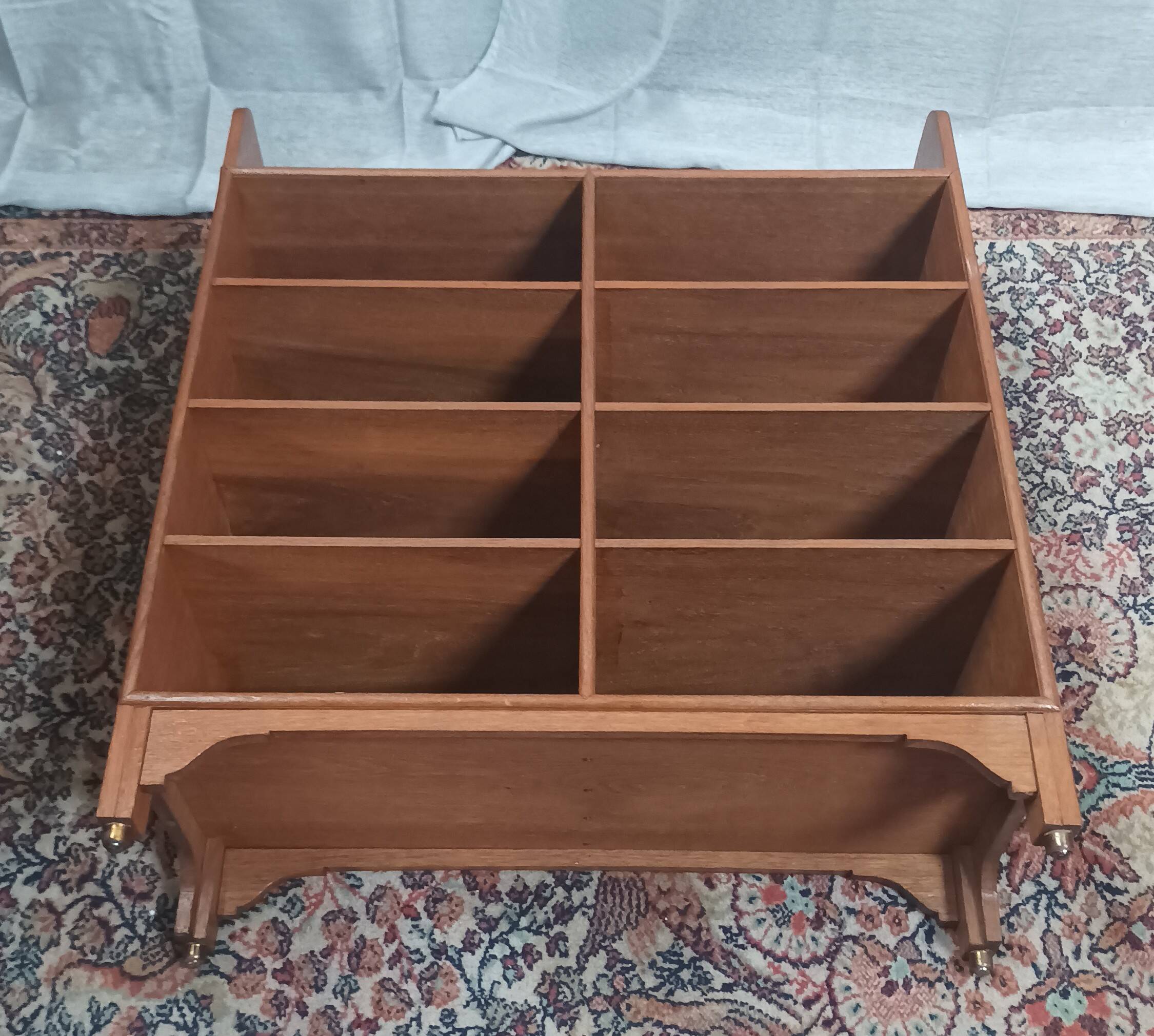 Vintage teak bookcase shelf