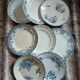 8 mismatched ironstone dinner plates