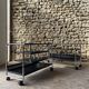 Occasional furniture / hi-fi furniture on chrome metal wheels – Habitat