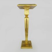 Console, guéridon table d'appoint en bois doré plateau miroir biseauté. Ann