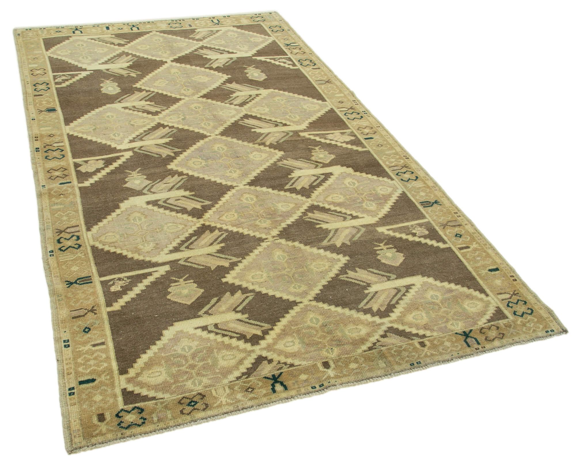 1970s handwoven contemporary anatolian beige rug 149 cm x 255 cm