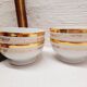 Set 4 bols porcelaine blanc et or