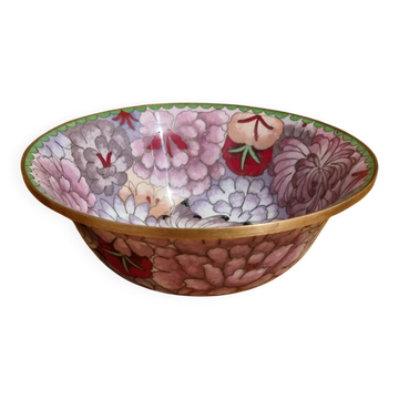 Vide-poches chinois en émaux cloisonné Motif floral