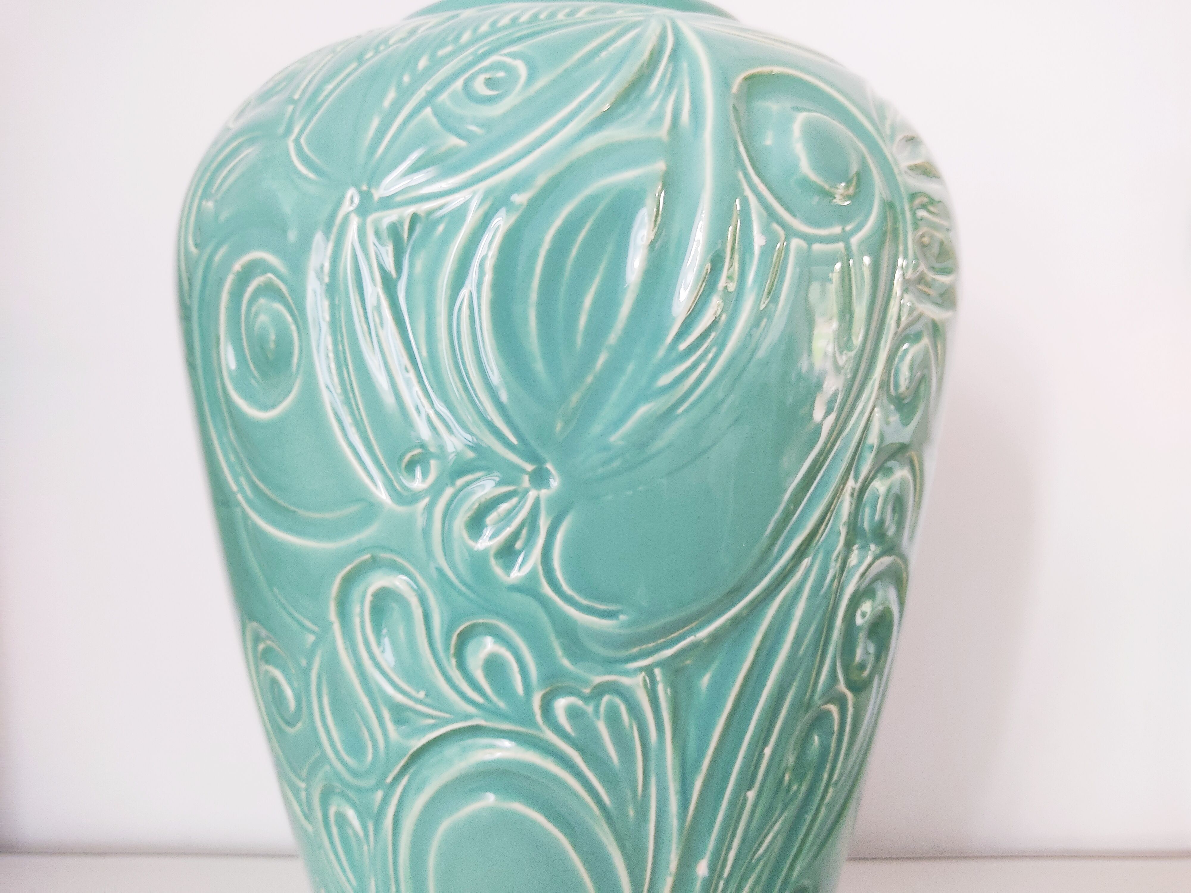Vase Secla turquoise céramique portugaise
