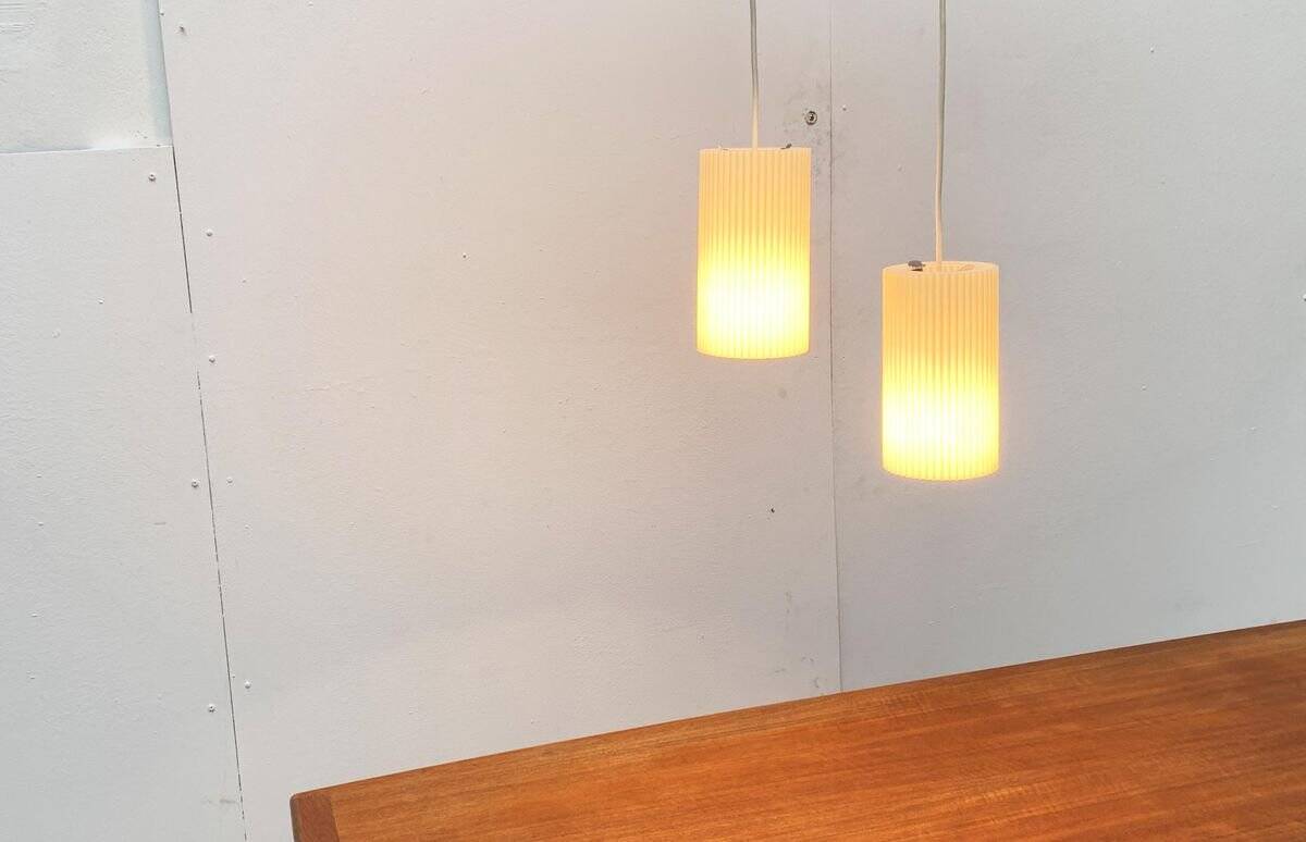 Modern mid-century German plastic suspension by Erco.